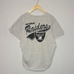 Vintage Los Angeles Raiders Jersey / 1992 / NFL / Baseball Style Button Up